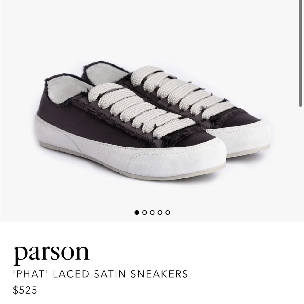 Pedro Garcia “Parson” black satin sneaker. Size 36.5 or 6.5.